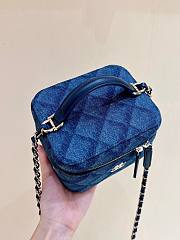 Chanel denim vanity comestic bag - 6