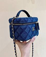 Chanel denim vanity comestic bag - 3