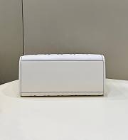 Fendi Sunshine Medium White Leather Shopper Bag - 6