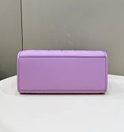 Fendi Sunshine Medium Purple Leather Shopper Bag - 5