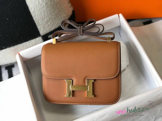 Hermes Constance 24 Brown Epsom Gold Bag - 1