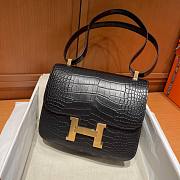 Hermes Constance 24 Crocodile Black Gold Bag - 1