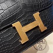 Hermes Constance 24 Crocodile Black Gold Bag - 2