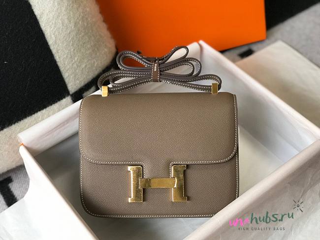 Hermes Constance 24 Grey Epsom Gold Bag - 1