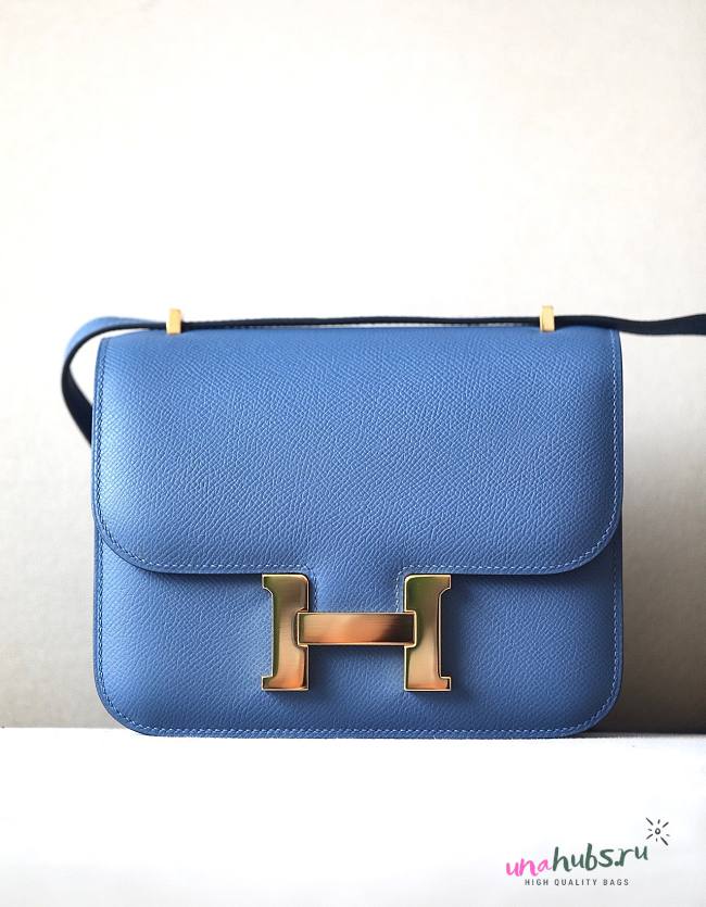 Hermes Constance 24 Blue Epsom Gold Bag - 1