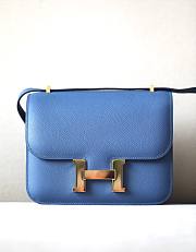 Hermes Constance 24 Blue Epsom Gold Bag - 1