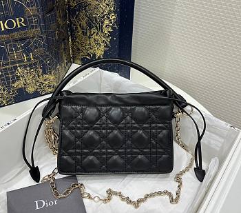 Dior Lady Top Handle Srawstring Black Mini bag 