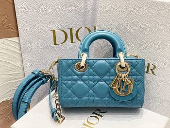 Dior D-Joy Blue Leather Mini Bag