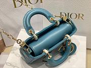 Dior D-Joy Blue Leather Mini Bag - 6