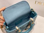 Dior D-Joy Blue Leather Mini Bag - 5