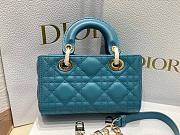 Dior D-Joy Blue Leather Mini Bag - 3