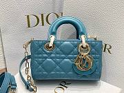 Dior D-Joy Blue Leather Mini Bag - 2