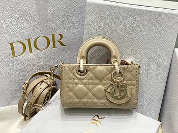 Dior D-Joy Beige Leather Mini Bag