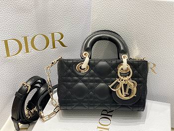 Dior D-Joy Black Leather Mini Bag