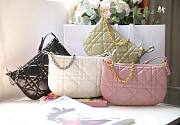 Dior Mini Caro Tulip Bag (Pink/ Black/ Green / White) - 1