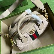 Gucci Ophidia GG mini beige top handle duffle bag - 5