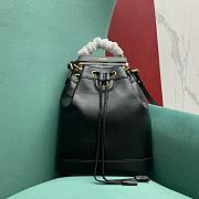 Gucci GG Diana Small Bucket Black Leather Bag - 1