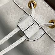 Gucci GG Diana Small Bucket White Leather Bag - 5