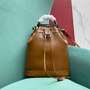 Gucci GG Diana Small Bucket Brown Leather Bag - 1