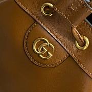 Gucci GG Diana Small Bucket Brown Leather Bag - 5