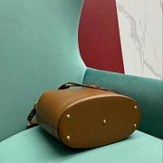 Gucci GG Diana Small Bucket Brown Leather Bag - 4