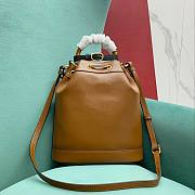 Gucci GG Diana Small Bucket Brown Leather Bag - 2