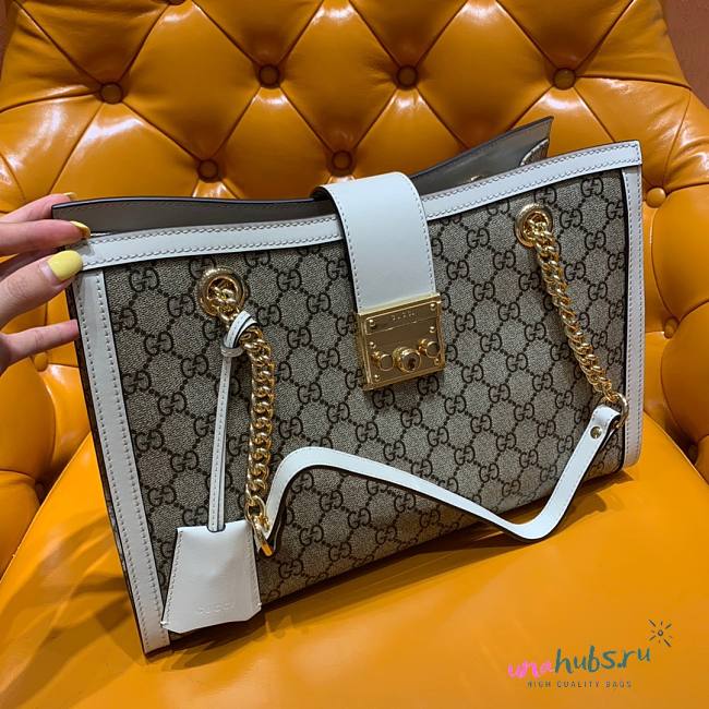 Gucci Padlock Small GG White Shoulder Bag - 1