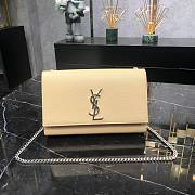 YSL Monogram Kate Beige Silver 24cm Bag - 1