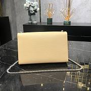 YSL Monogram Kate Beige Silver 24cm Bag - 4