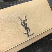 YSL Monogram Kate Beige Silver 24cm Bag - 5