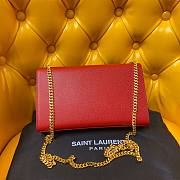 YSL Monogram Kate Red 24cm Bag  - 4