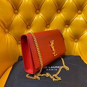 YSL Monogram Kate Red 24cm Bag  - 5