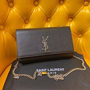 YSL Monogram Kate Black Silver 24cm Bag - 1