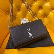 YSL Monogram Kate Black Silver 24cm Bag - 5