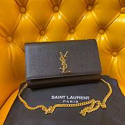 YSL Monogram Kate Black Gold 24cm Bag - 1