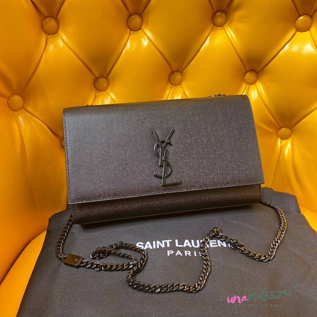 YSL Monogram Kate All Black 24cm Bag - 1