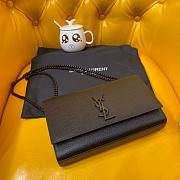 YSL Monogram Kate All Black 24cm Bag - 2