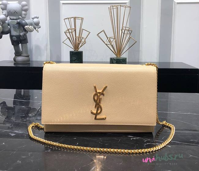 YSL Monogram Kate Beige Gold 24cm Bag - 1