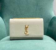 YSL Monogram Kate White Gold 24cm Bag - 1