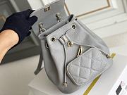 Chanel grey calfskin backpack - 5