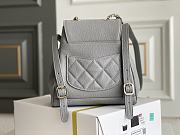 Chanel grey calfskin backpack - 4