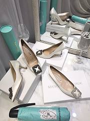 Manolo Blahnik White Heels(2cm/6.5cm/8.5cm/10cm) - 4