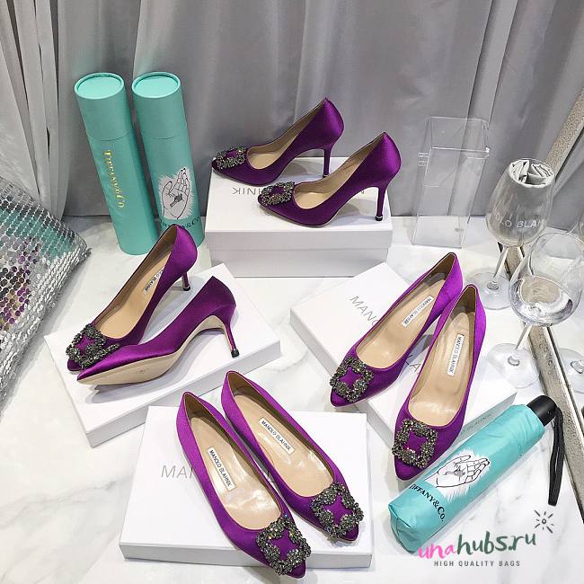 Manolo Blahnik Purple Heels (2cm/6.5cm/8.5cm/10cm) - 1