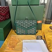 Goyard Minaudiere Coated Green Canvas Bag  - 1