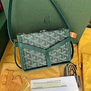 Goyard Minaudiere Coated Green Canvas Bag  - 5