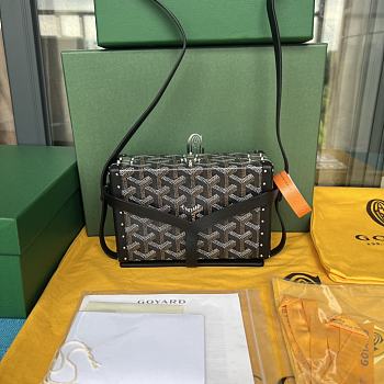 Goyard Minaudiere Coated Black Canvas Bag