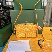 Goyard Minaudiere Coated Yellow Canvas Bag - 1