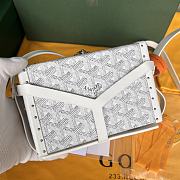 Goyard Minaudiere Coated White Canvas Bag - 5