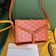 Goyard Minaudiere Coated Orange Canvas Bag - 2