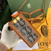 Goyard Minaudiere Coated Brown Canvas Bag - 6